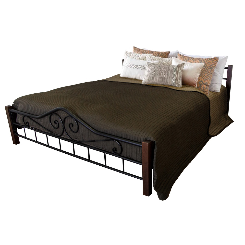 Кровать Сартон 1 (160) черный средне-коричневый_h